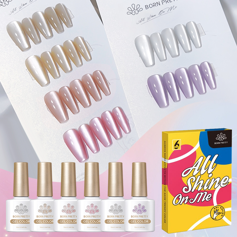 Dip Powder Nail - BORN PRETTY 6PCS 문라이트 캣 마그네틱