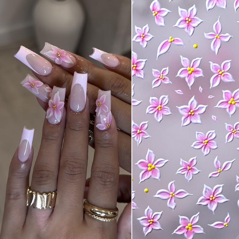 Nail Art Ombre Pink - 5D 입체 효과 옴브레 핑크색 다섯
