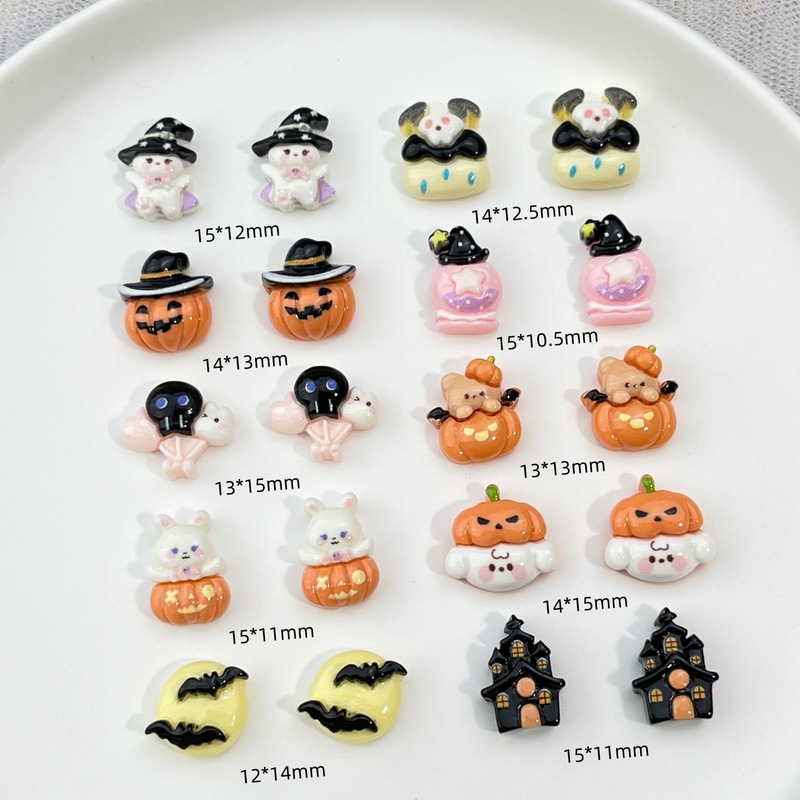 할로윈 테마의 20개입 만화 네일 장식 세트, 어두운  - Nail Art Lotso 리뷰 및 가격