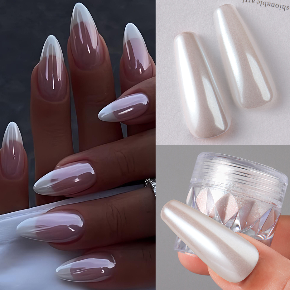 1박스 화이트 크롬 펄 네일 파우더 오로라 미러 네일  - Dip Powder Nail 리뷰 및 가격