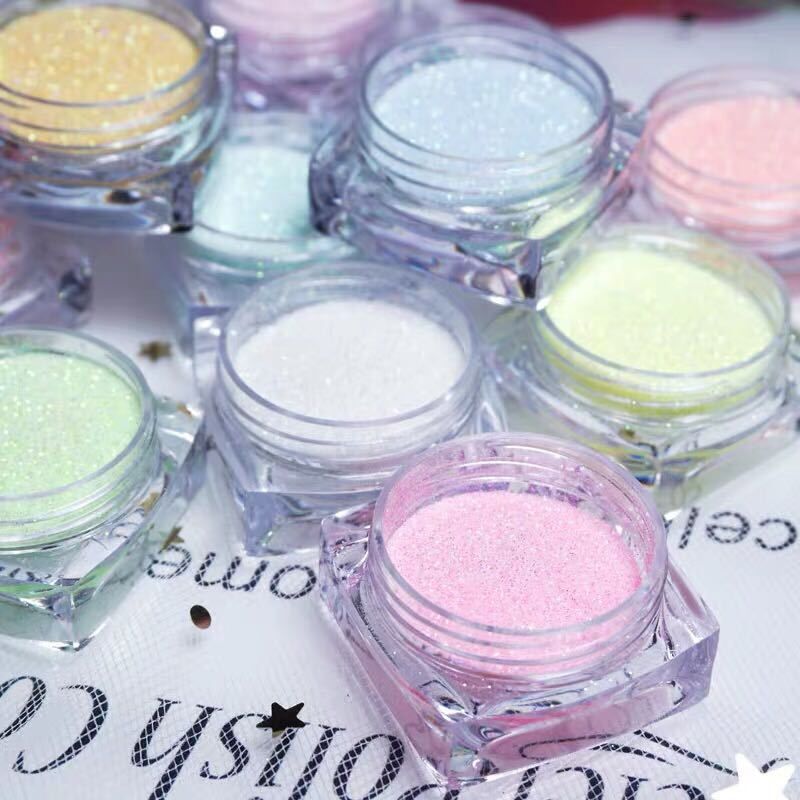 12 가지 색상/세트 빛나는 설탕 네일 반짝이 캔디 코 - Dip Powder Nail 리뷰 및 가격
