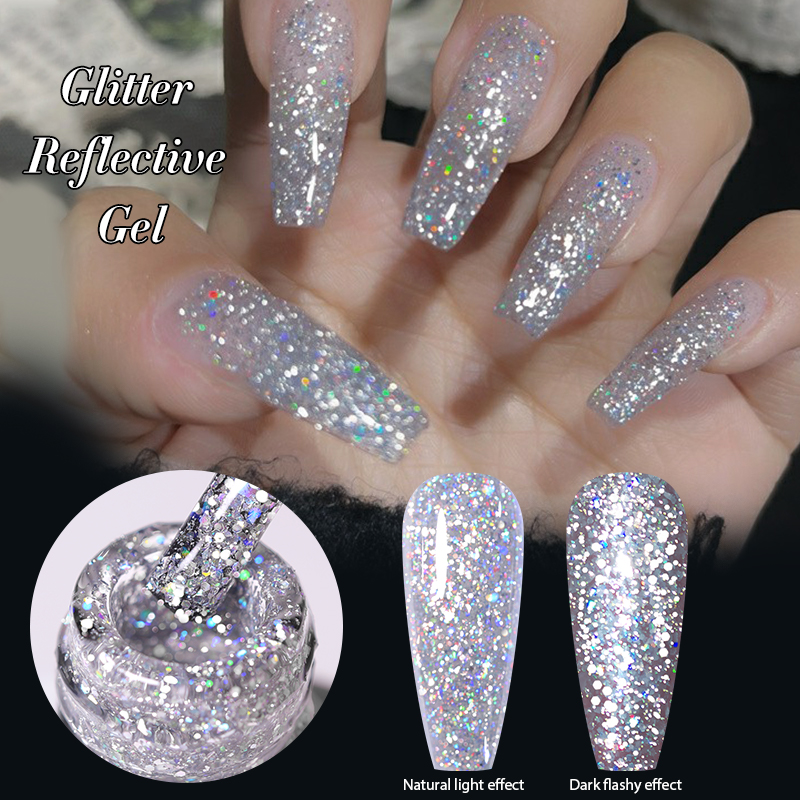 BORN PRETTY 6가지 색상 반사 네일 젤 폴리쉬 - Dip Powder Nail 리뷰 및 가격