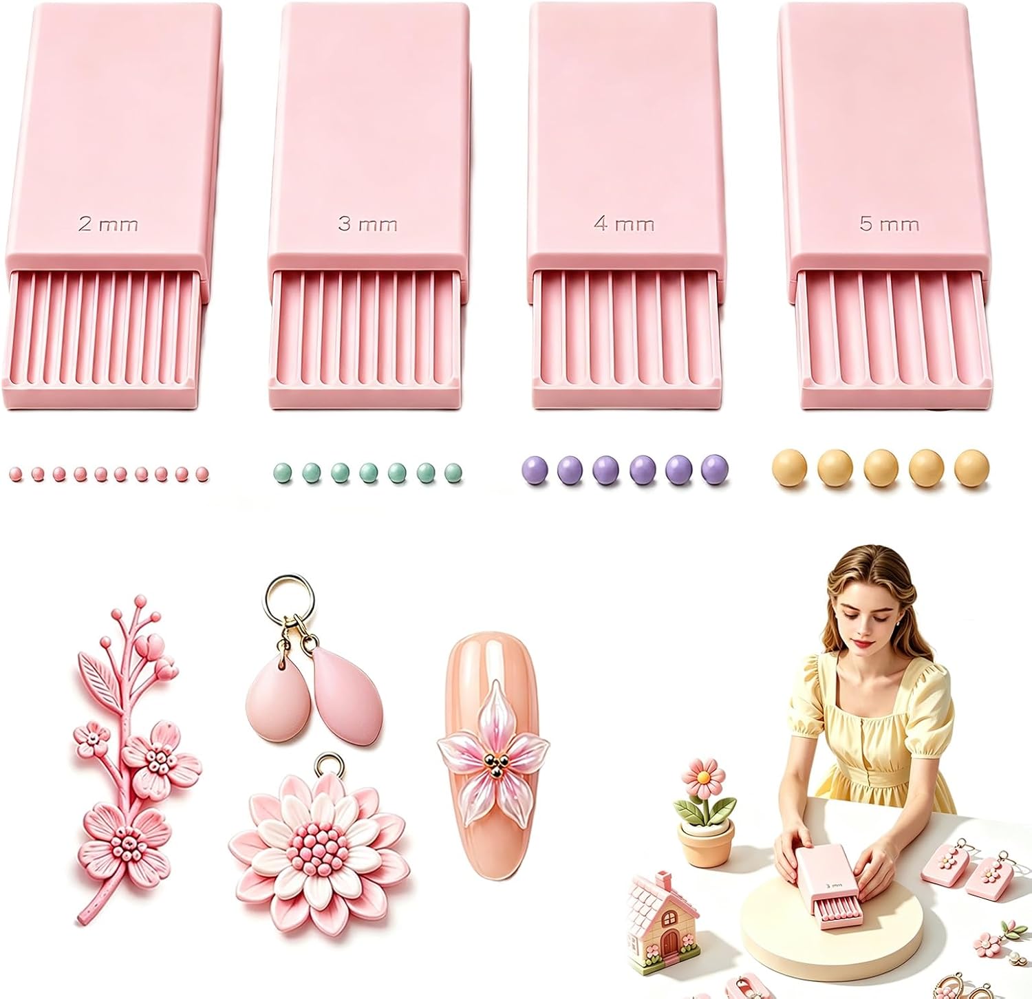 3D 프린트 점토 젤 볼 제작 도구, 3D 젤 플라워용 - Nail Art Gel 리뷰 및 가격