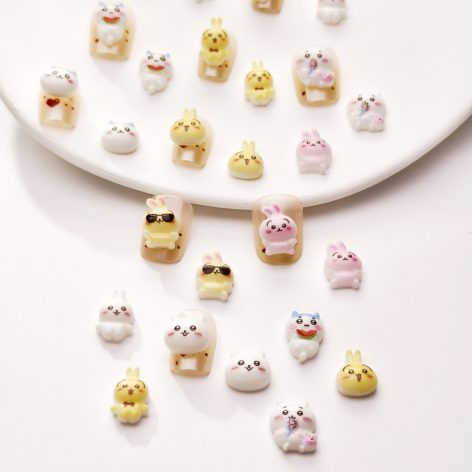 100개입, 만화 캐릭터 포치카와 네일 아트 액세서리, - Nail Art Gel 리뷰 및 가격