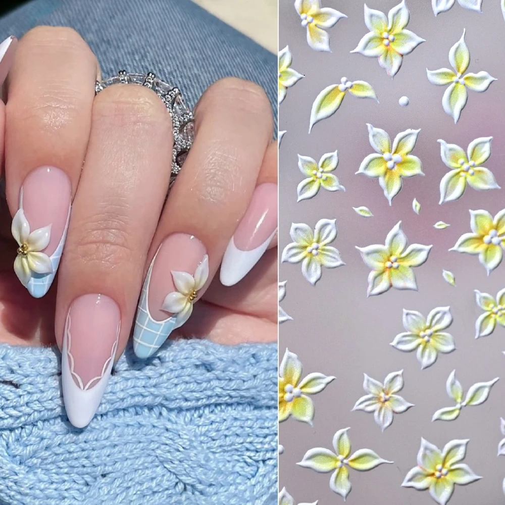 귀여운 느낌의 부드러운 백합꽃 네일 스티커, 8*10c - Nail Art Ombre Pink 리뷰 및 가격